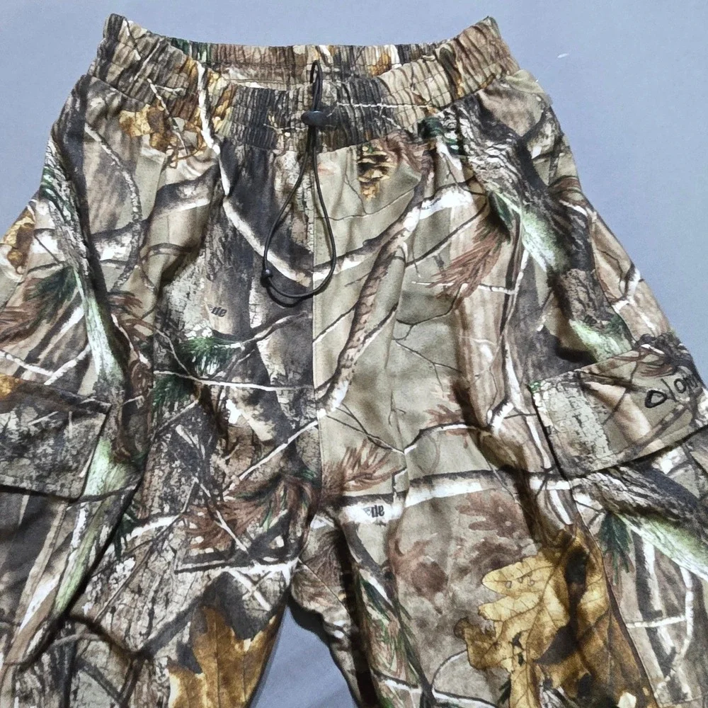 Onyx Outdoor Cargo Pants Mens Large Camo Realtree AP Mesh Lined Zipper Leg